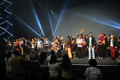 The concert was performed by Orquesta Filarmónica de Toluca at the iMorelos Theatre