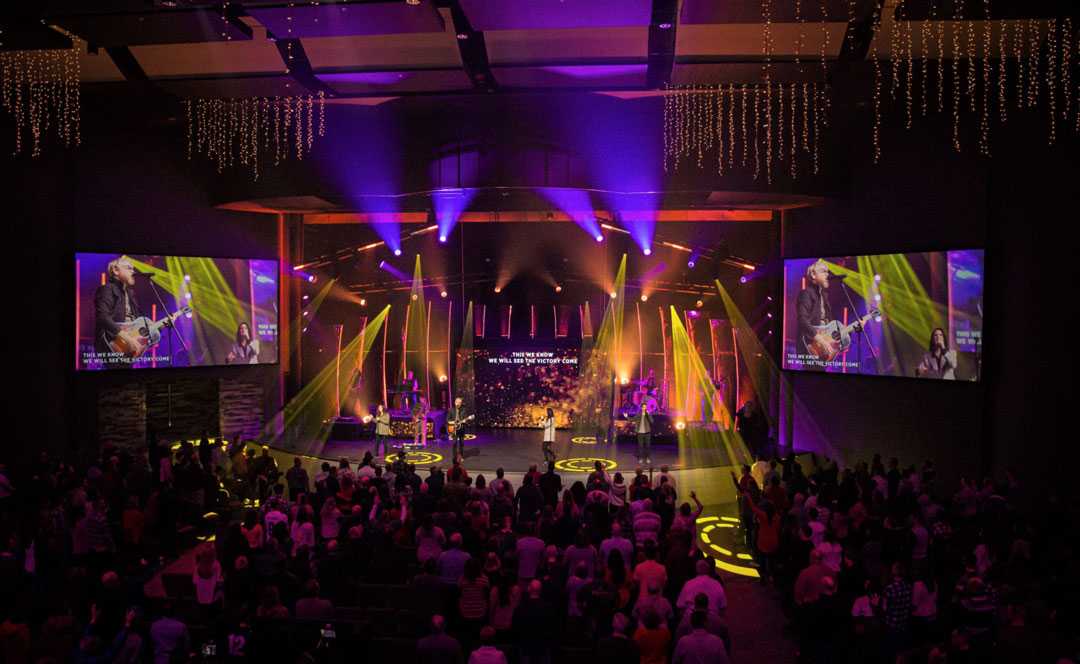 The multi-generational church replaced most of its lamp-based fixtures with a new all-LED system