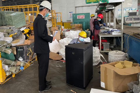 The counterfeit loudspeakers were seized and taken to a recycling facility