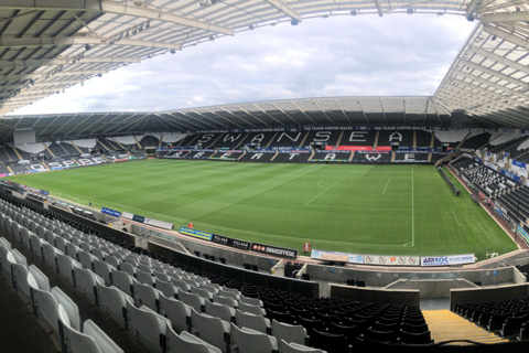 The stadium is home to is home to Swansea City FC