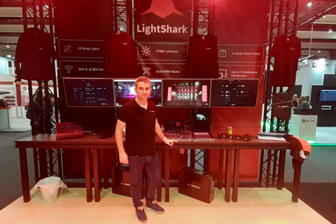 Alejo Cervera, LightShark product specialist, on the company's ISE stand