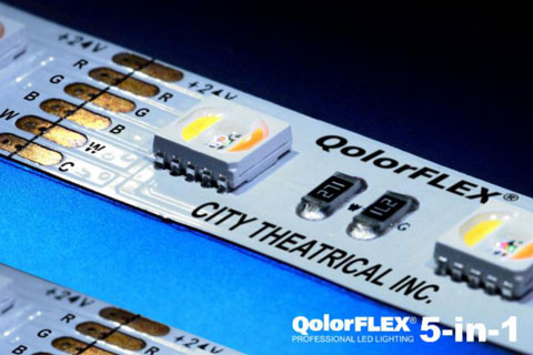 QolorFLEX 5-in-1 LED Tape is an interior-grade LED Tape with high output brightness