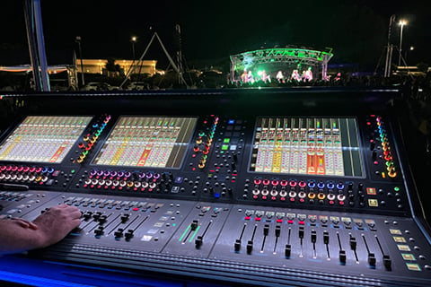 Captivate AV have loaded their console’s DMI ports with Dante connectivity and KLANG immersive in-ear mixing