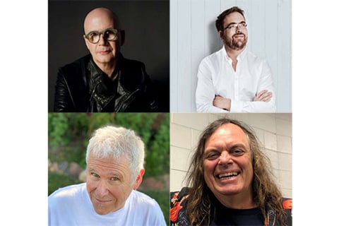 Clockwise from top left: LeRoy Bennett, Roland Greil, Cosmo Wilson and Peter Morse, who all join the judging jury for the LIT Lighting Design Awards