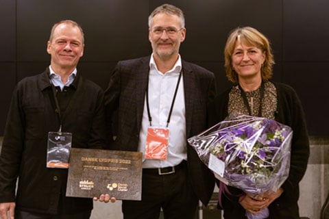 DPA Microphones CEO Kalle Hvidt Nielsen, Danish Sound Cluster CEO Torben Vilsgaard and DPA Microphones vice president of marketing Anne Berggrein