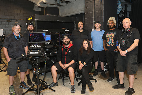 RoboSpot lighting team with Shap Shapard (photo: Todd Kaplan)