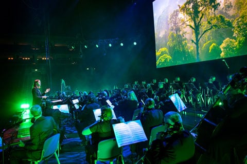 The two-hour spectacle features highlights from the series shown on a giant 4K screen