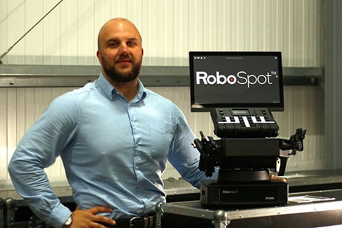 CEG’s MD Gavin Thorrold with one of the RoboSpot systems