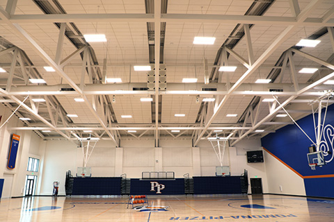 The remodelled gym supports 21 NCAA teams and more than 1,800 intramural and 550 club athletes