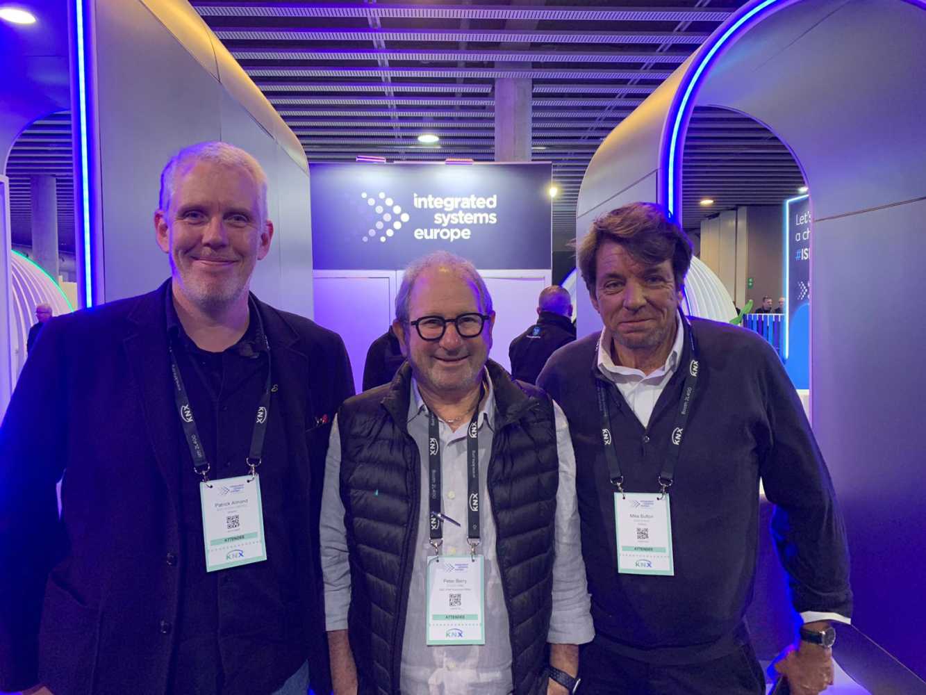 Patrick Almond, Peter Beryy and Mike Bufton at ISE 2023