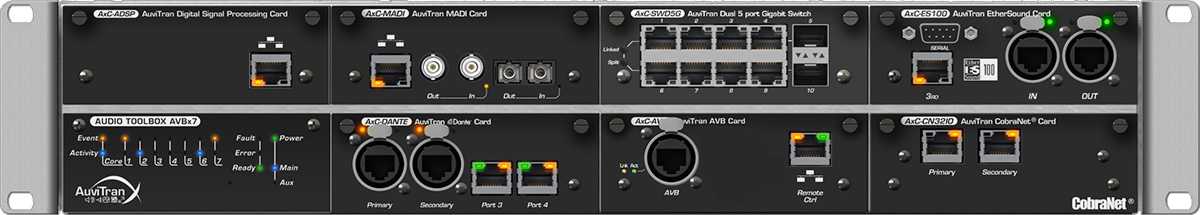 AuviTran’s Audio ToolBox card frames are available in three and seven slot versions