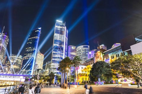 Cinewav is being used to narrate visuals across Vivid Sydney