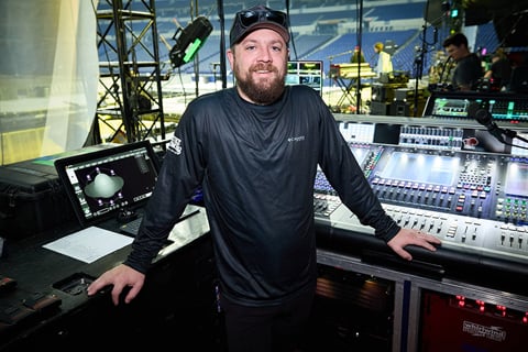 Monitor engineer Michael Zuehsow