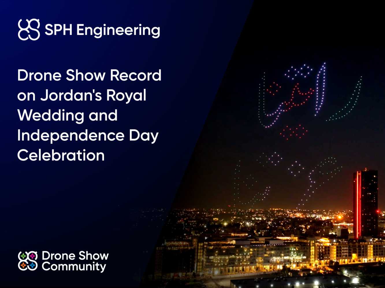 The Abdali Drone Show celebrated Jordan's Royal Wedding and Independence Day