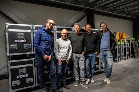 For Live project designer Costa Jouzy, Controllux’s Marc Frijters, For Live CEO Ruud van der Berg, For Live COO Bjorn van Beek and Controllux’s Jeroen van Aalst (photo: Louise Stickland)