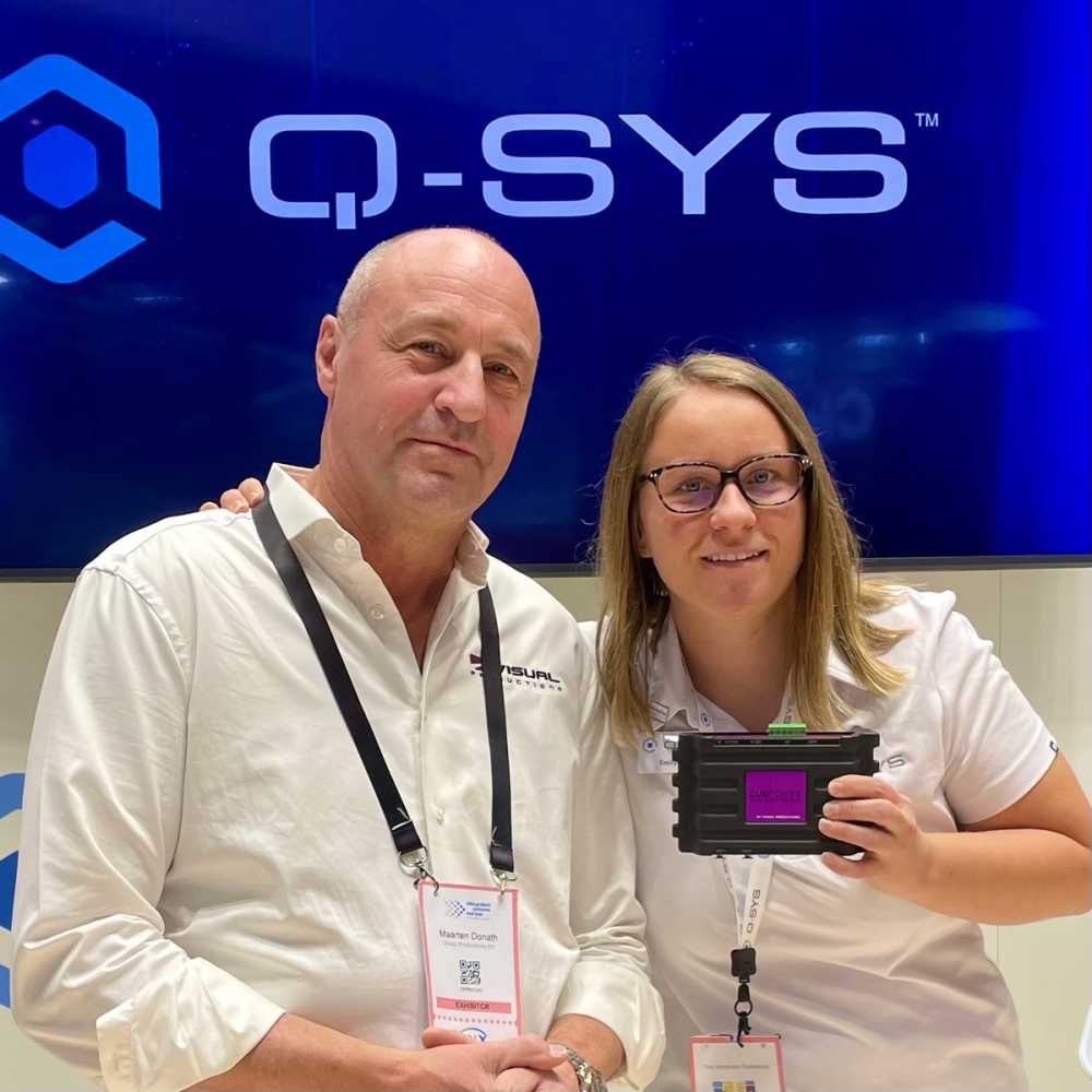 Emily Eicher, ecosystem product manager, Q-SYS and Maarten Donath, Visual Productions